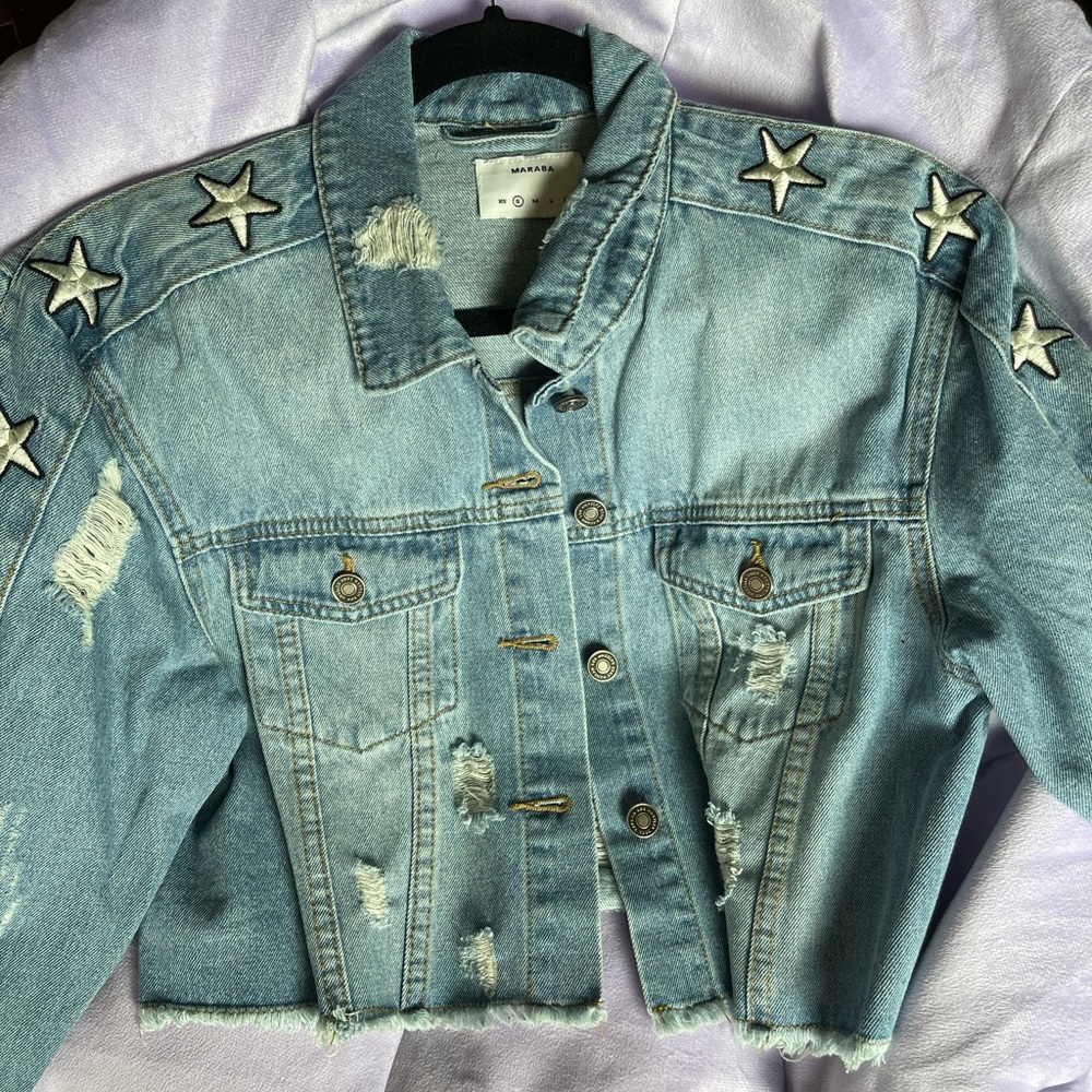 Denim Jacket with Starts